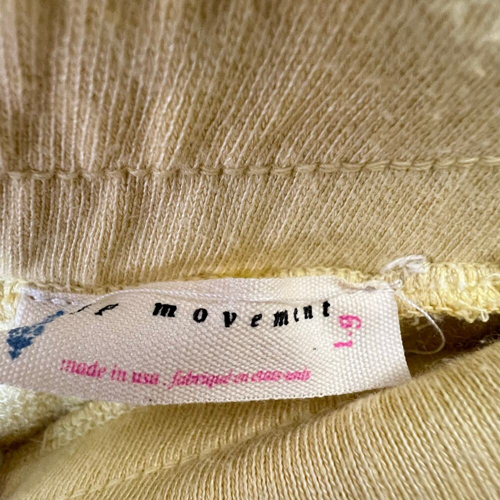 NWOT Free People Movement Freestyle Cropped Pants Mustard Yellow - Size Large - Picture 6 of 7